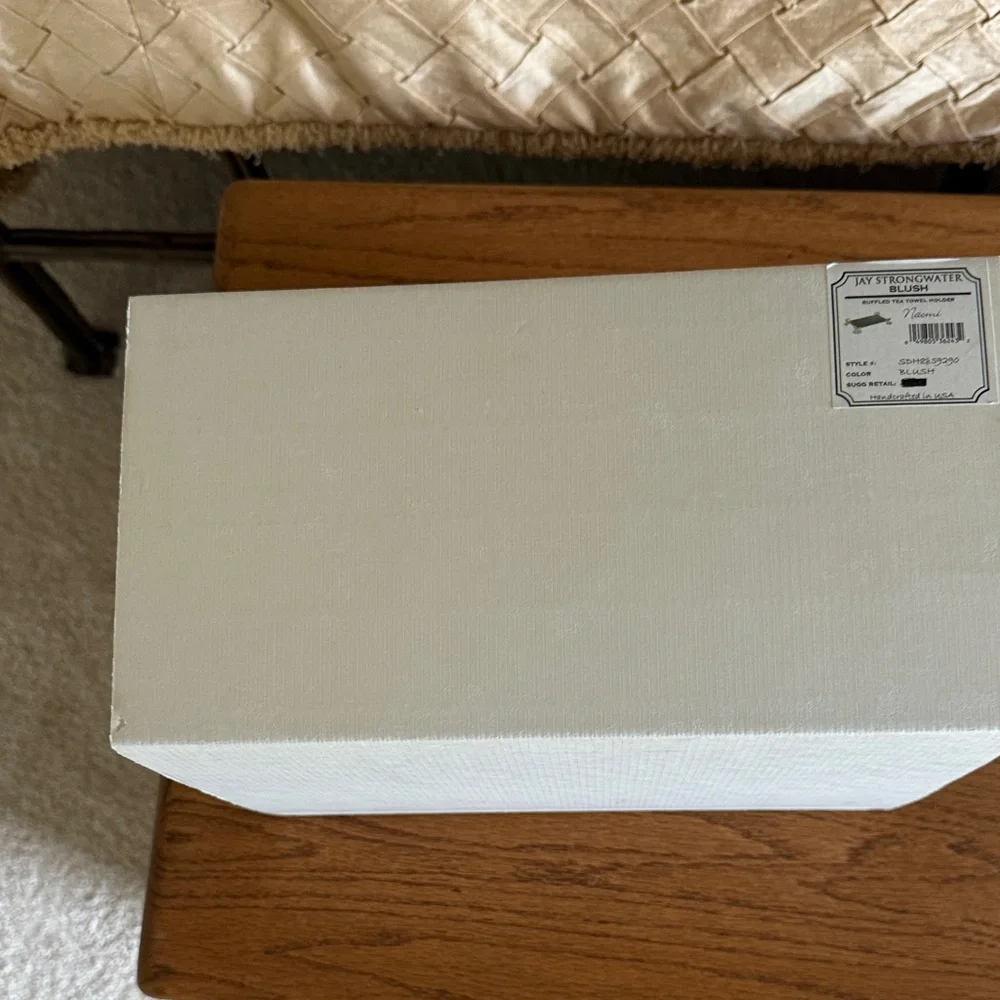 Jay Strongwater- NEW in box with original packing. Ruffled mirrored tray.